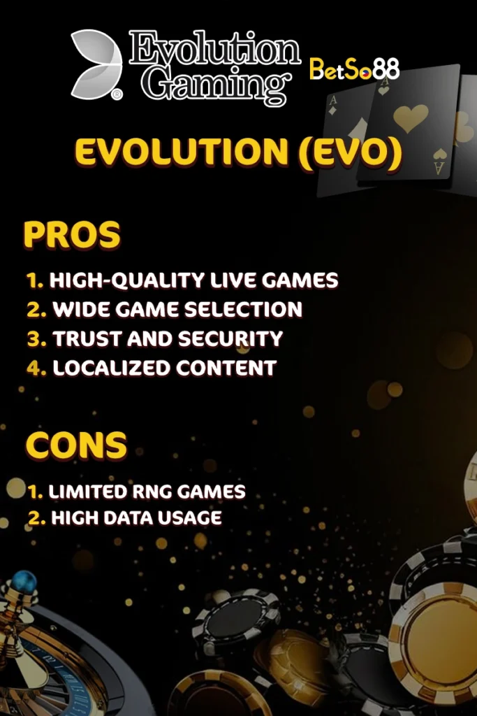 747 Live game provider - Evolution (EVO) at BETSO88